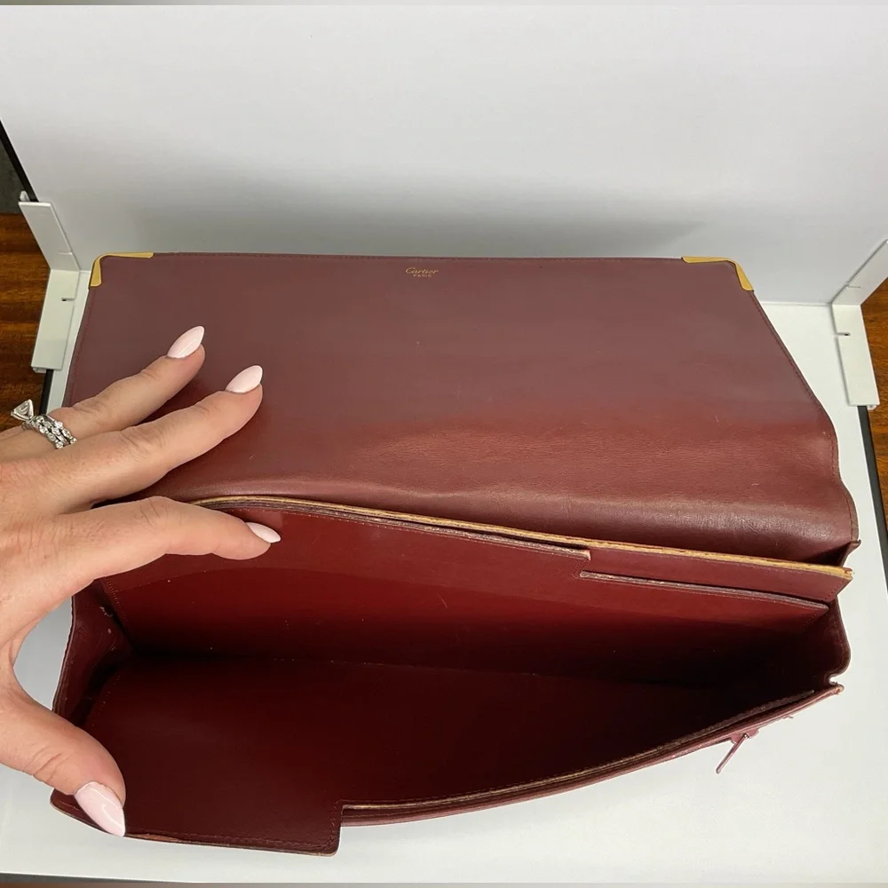 Cartier Vintage Burgundy Leather Organizer - Picture 6 of 13